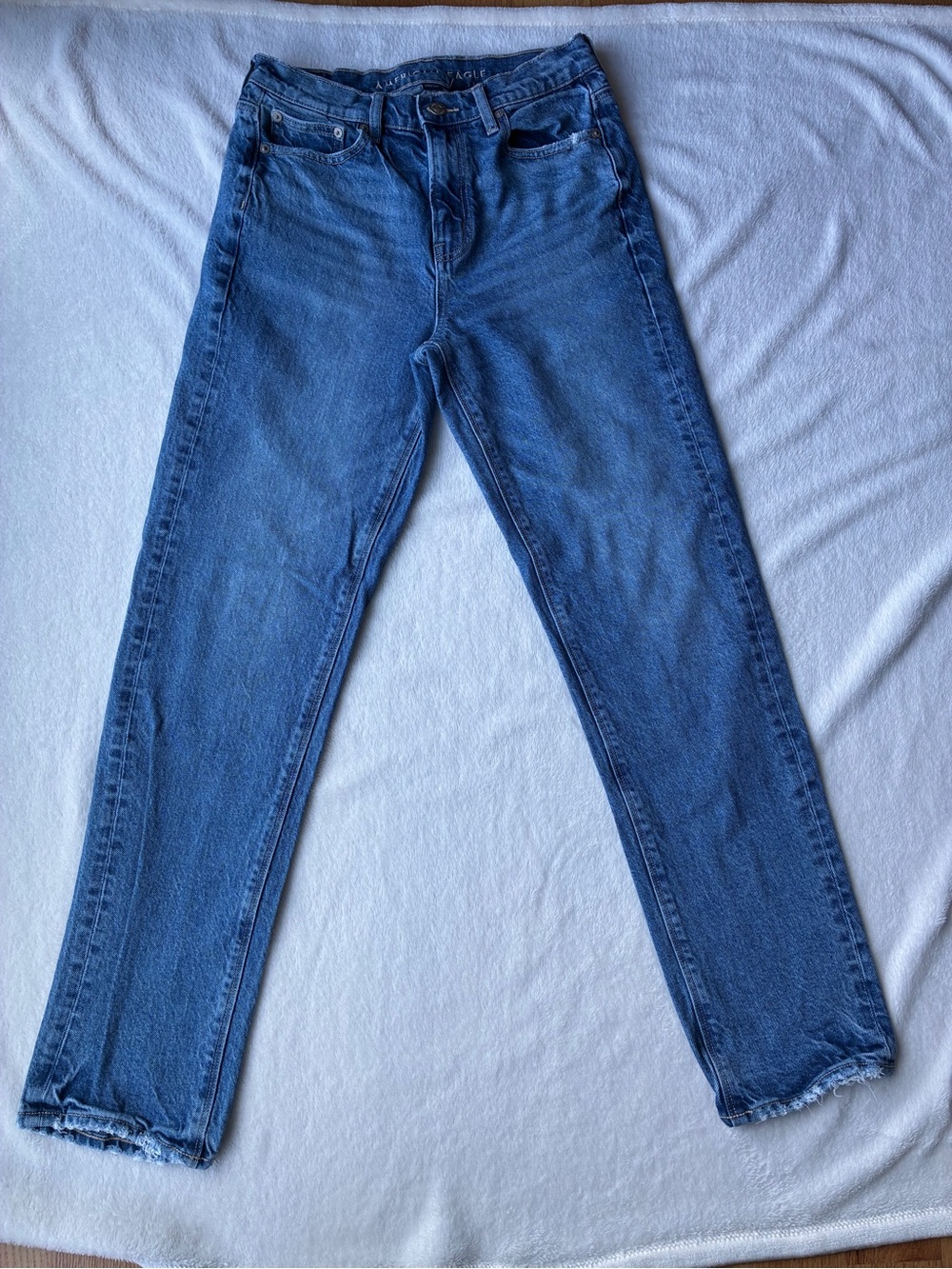 American Eagle Outfitters Super High Rise Straight Leg Jeans